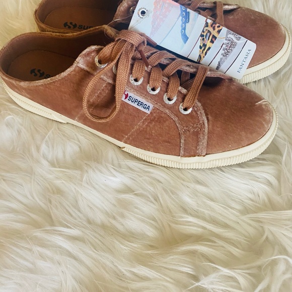 SUPERGA Anthro Pink Crushed Velvet Mules Size 9 - Picture 4 of 7